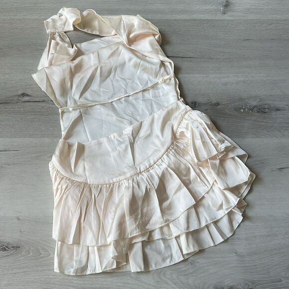 Amelie Teje Nara Ruffle Dress in CREAM color‎ size XS NWT in packaging - Picture 7 of 7